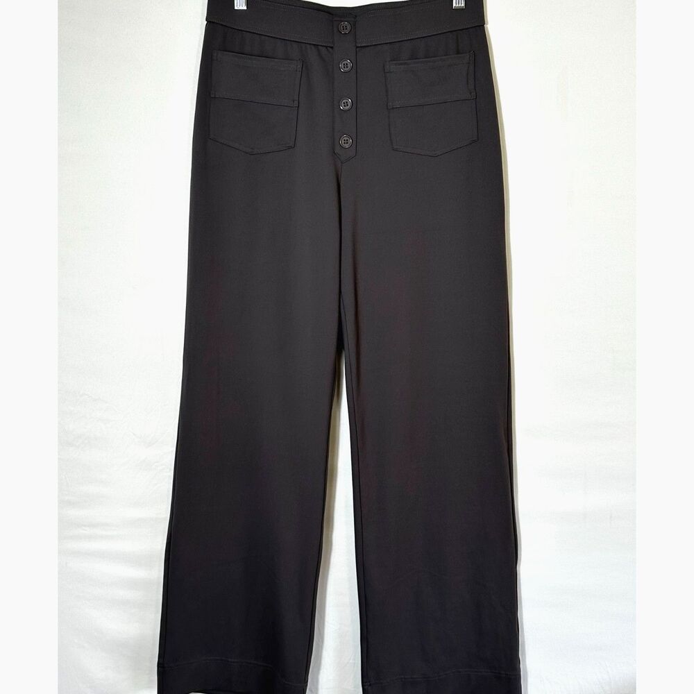 Halara Women's Stretch High Waisted Day Pants Pockets Wide Leg Dark Gray Size L